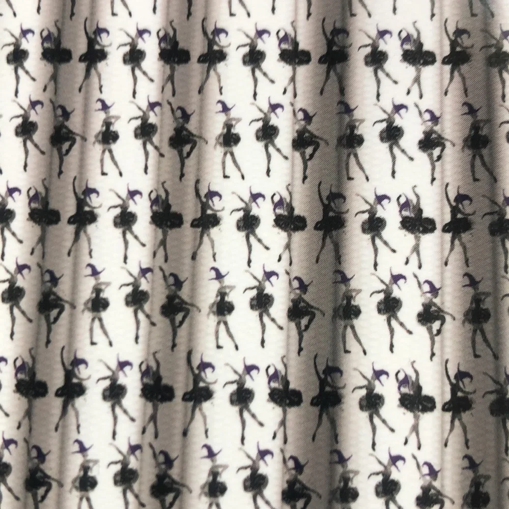 Spooky Lane HALLOWEEN Ballerinas with Witch Hats Shower Curtain